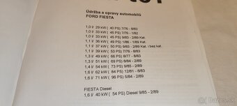 Ford FIESTA 1 + 2 - příručka na opravy a údržbu manuál - 2