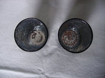 Sklenené čierne svietniky - 2