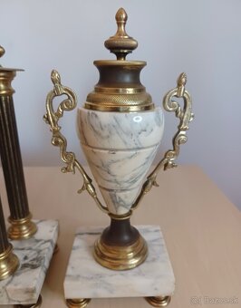 Starožitné francúzske stolové hodiny, 19. storočie - 2