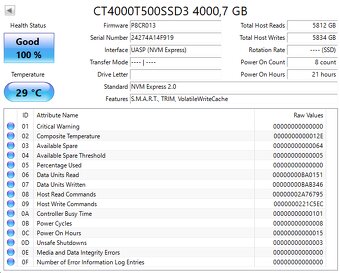 M.2 NVME Crucial T500 4TB - 2