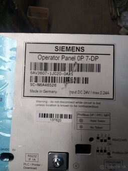 Panelový ovládač SIEMENS OP 7-DP - 2
