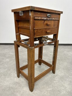 Vintage maliarsky výškovo nastaviteľný stojan / stolík - 2