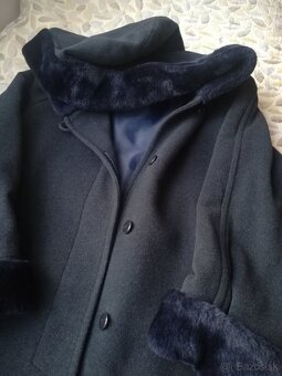 Kabát tmavomodrý a čierny - 2