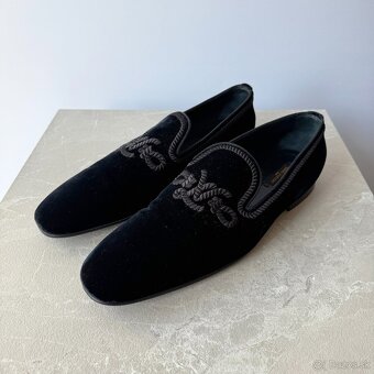 Originál LOUIS VUITTON pánske modré navy topánky loafers - 2
