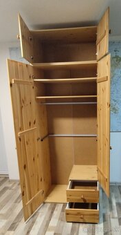 drevena skrina ikea,s nadstavcom, 88x50x240 cm - 2