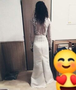 Perfektne svadobne saty zo zlatym zdobenim - 2