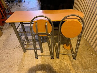 Barový stôl + dve stoličky skladateľne - 2