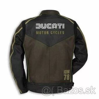 Ducati Kožená Moto Bunda Hnedá - 2