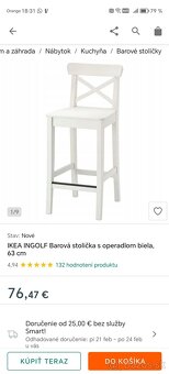 Nižšia barová stolička ikea Ingolf - 2