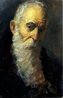OBRAZ - Olejomaľba - Portrét muža - REZERVOVANÉ - 2