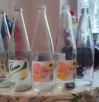 fľaše od limonády z konca 80 a začiatku 90 rokov - 2