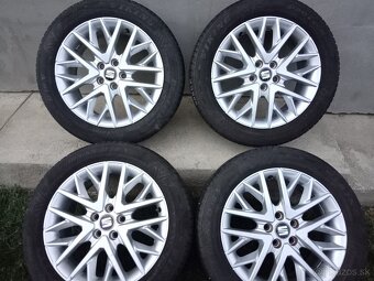 Seat 16"5x100 ...195/55 R16 orig.hlinik.disky letná sada - 2