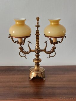 Dvojramenna bronzova lampa - 2
