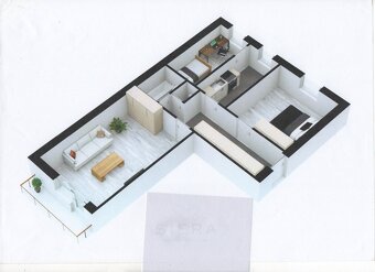 zariadený 3 iz. byt s balkónom 65+3 m2 Nové Mesto - 2