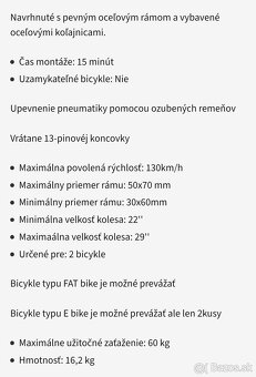 Nosič bicyklov na ťažné - 2