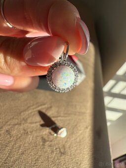 Zlaté náušnice s opálom - 2