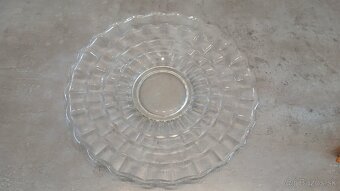 Servírovací retro sklenený tanier - 2