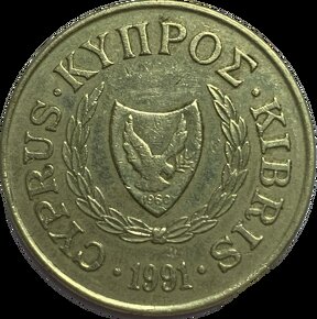 Predám 20 centov 1991 Cyprus - 2