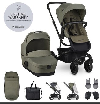 EASYWALKER Set XXL kočík kombinovaný Harvey3 Sage Green s pr - 2