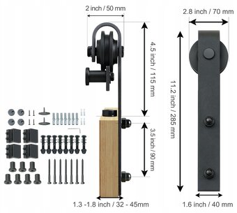 Predám nový systém posuvných dverí 244 cm - 2