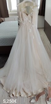 Svadobné šaty odtieň ecru - 2