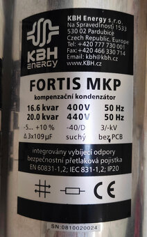 Kompenzačný kondenzátor Fortis MKP - 2