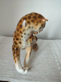Royal dux porcelánová soška leopard - 2