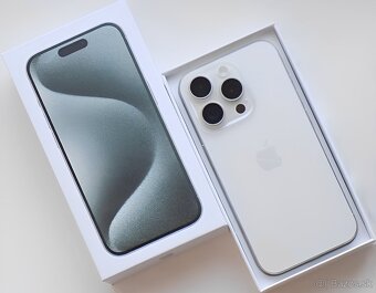 iPhone 15 Pro White Titanium BATERIE 100% TOP - 2