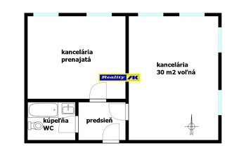 Prenájom kancelária plocha 38 m2 Martin, výťah, bezbariérový - 2