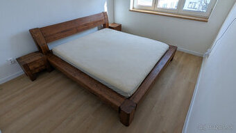 Manželská postel zo starých trámov - 2
