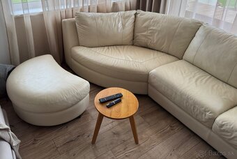 Rohová kožená sedačka - 2