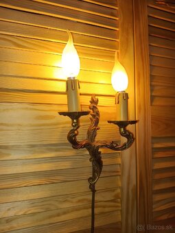 Pár - 2ks, elegantné francúzke nástenné lampy - 2