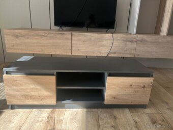 Tv stolík dub artisan a antracit - 2