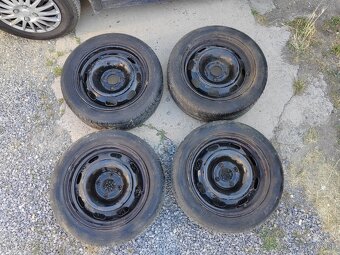 Plechové disky 4x108r15 s celoročnými pneumatikami - 2