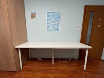 Pisací stolík 200 x 60 biely - 2