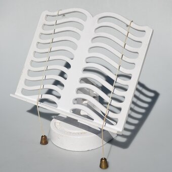 Ťažký liatinový vintage stojan na knihu, tablet, obrázok - 2