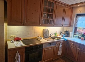 Kuchyně z masivu do L-ka se spotřebiči,5852 - 2