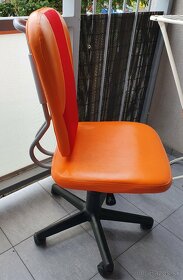 Otočná rastúca stolička, oranžová/červená, RANDAL P1 - 2