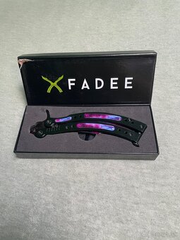 Butterfly knife Galaxy black Field-Tested - tupý - 2