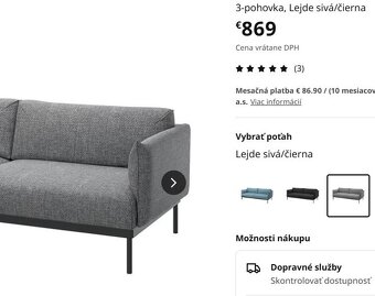 Predám veľkú a pohodlnú pohovku v modernom dizajne. - 2