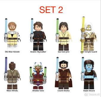 Rôzne figúrky Star Wars 4 (8ks) typ lego - nové - 2