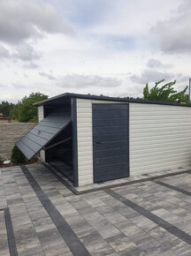 Plechová garáž 4x6m. - 2