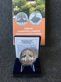 Strieborná minca Slovensko 10 euro Rozhlas PROOF - 2