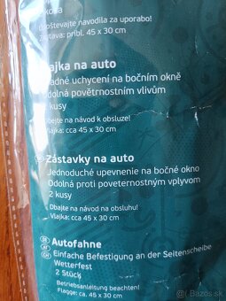 2 úplne nové slovenské vlajky na auto - 2