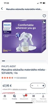Avent-odsávačka mlieka - 2
