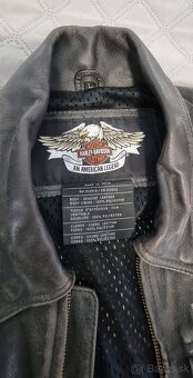 Motorkárska kožená bunda Harley Davidson - 2