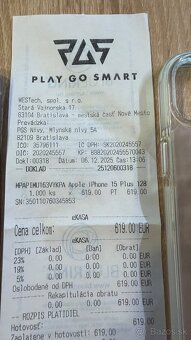 Vymenim iPhone 15 Plus 128gb kupeny pred 5 dnami + obaly - 2