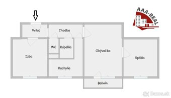 NA PREDAJ 3 IZBOVÝ BYT S BALKÓNOM BB FONCORDA - 2