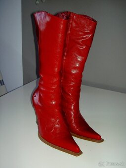 Stylove cervene cizmicky, vel.36+DALSIE GRATIS - 2
