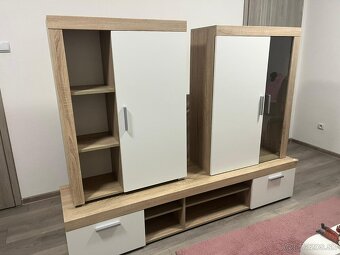 Obývacia stena - dub sonoma/biela - 2